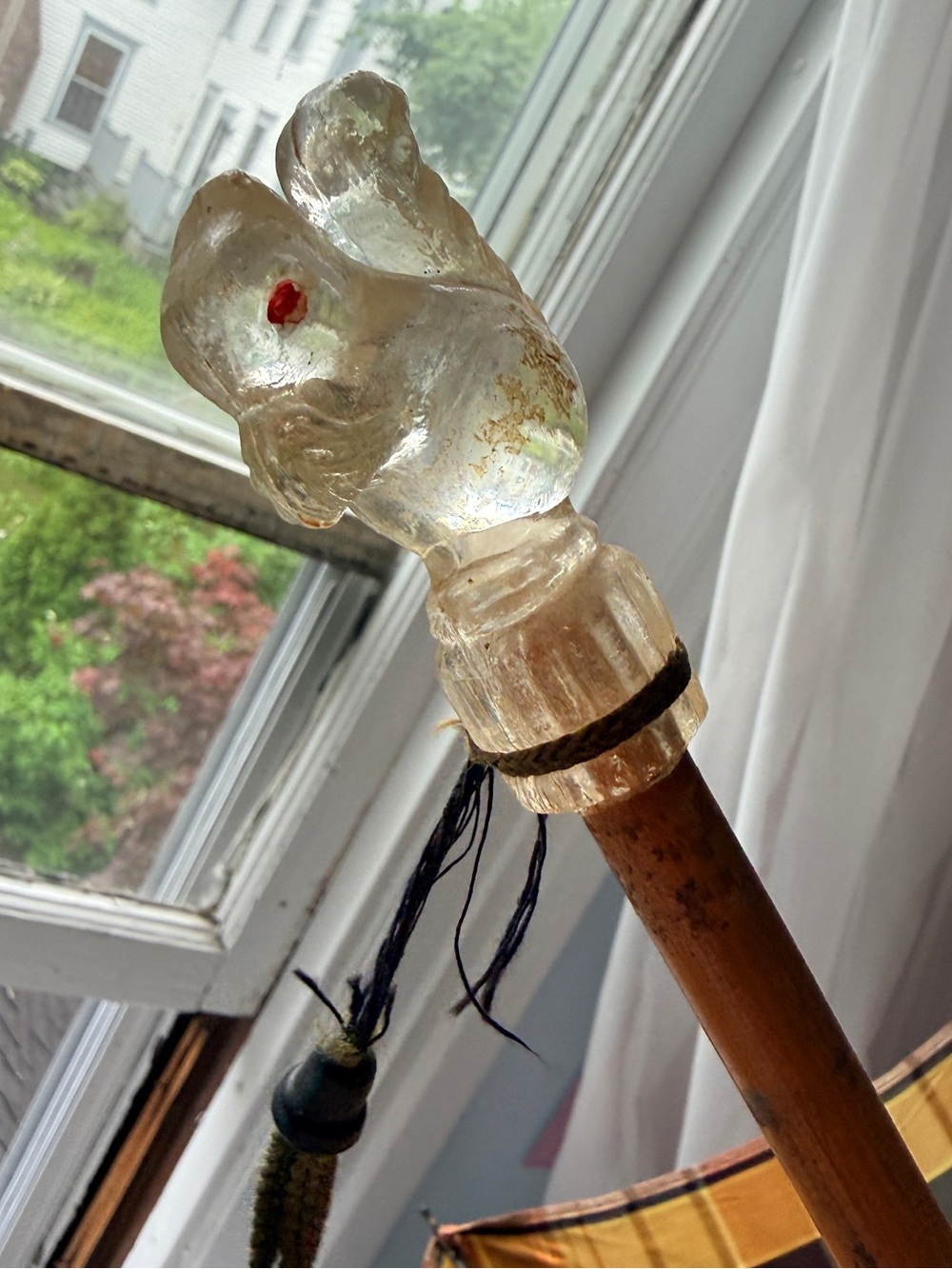 Vintage Plaid Umbrella in Brown, Tan & Gold Tones - Picture 11 of 11